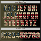 Custom Black Vintage USA Flag Olive-Cream Authentic Gradient Fashion Baseball Jersey