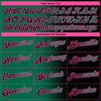 Custom Black Kelly Green-Pink Gradient Fashion Performance T-Shirt