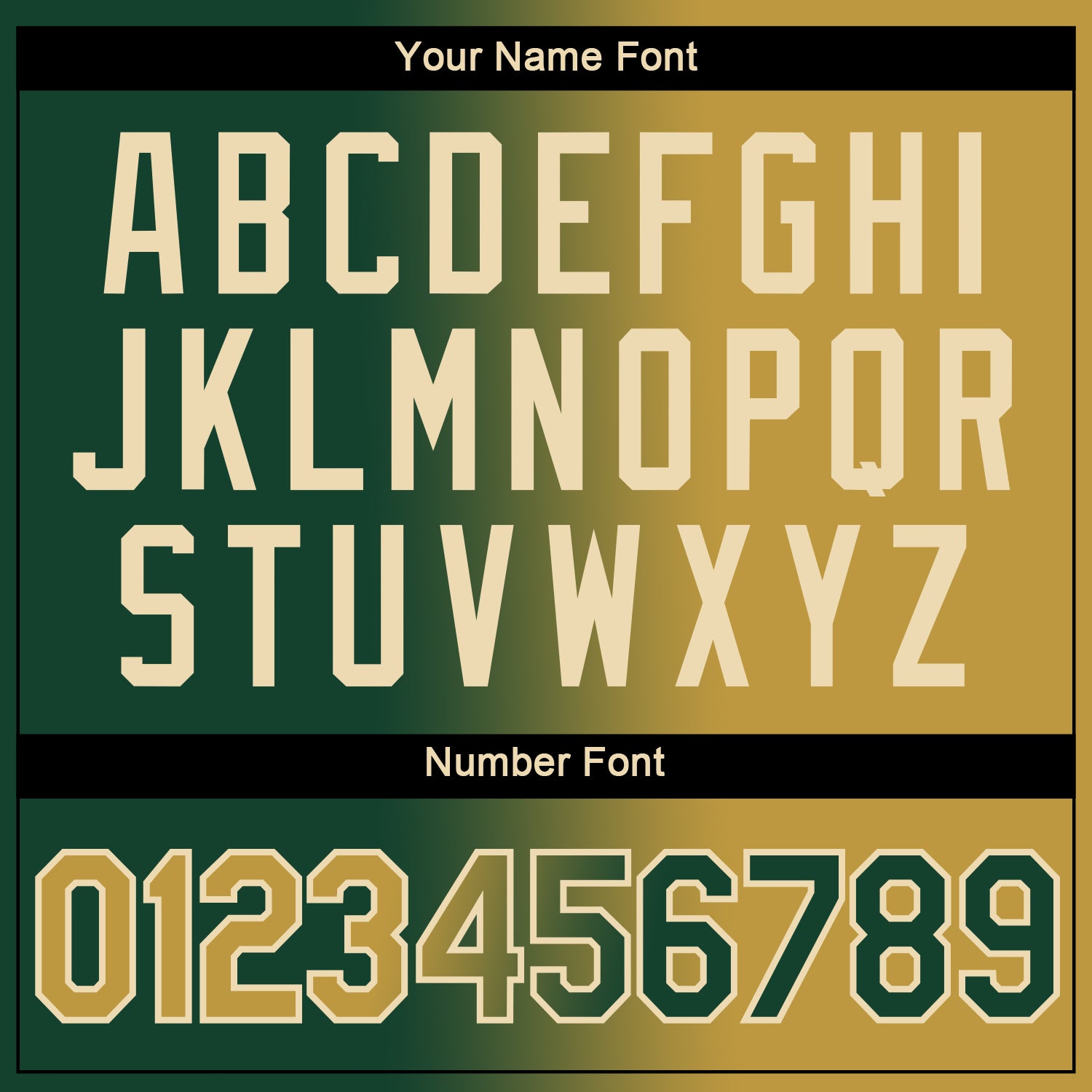 Custom Green Old Gold-Cream Gradient Fashion Performance T-Shirt