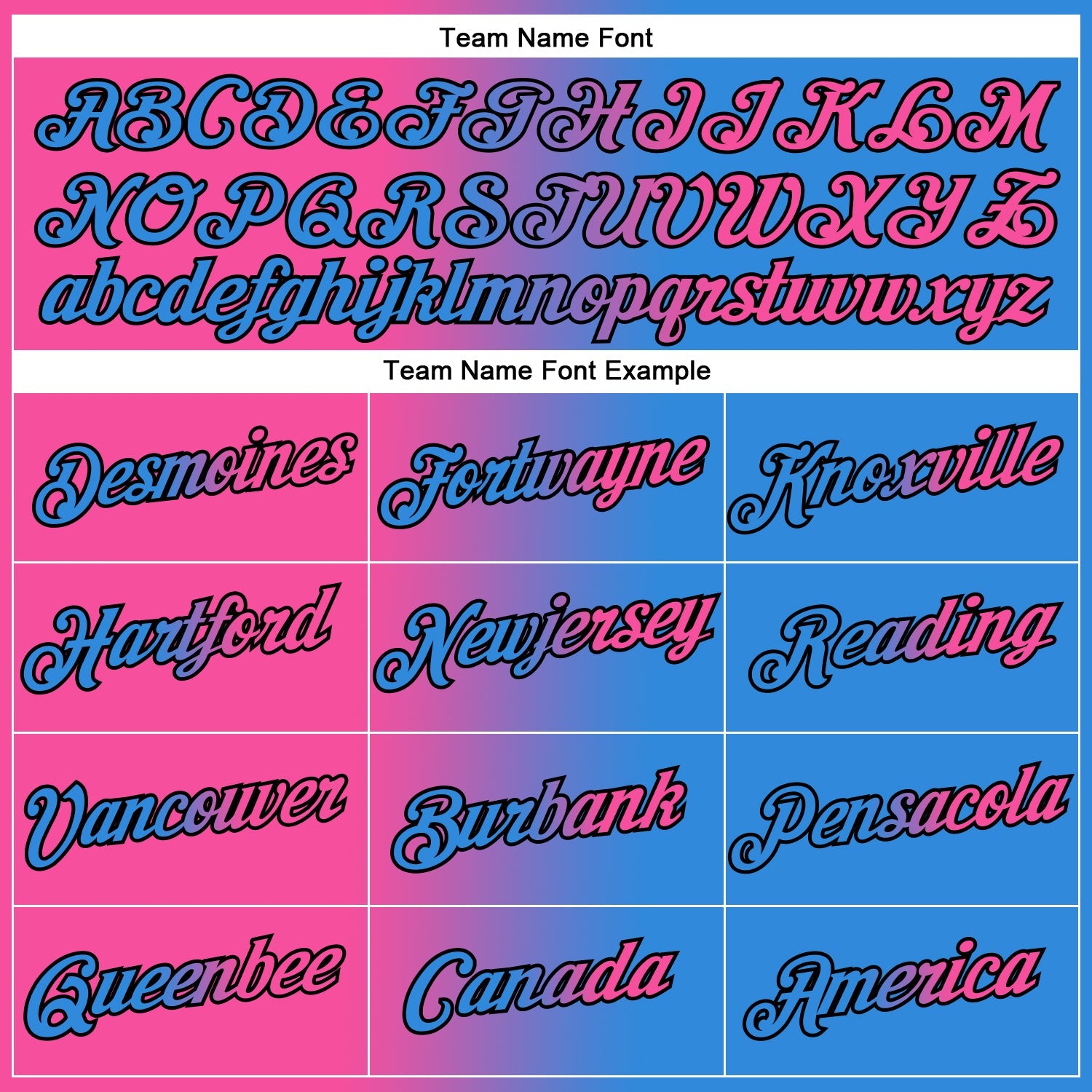 Custom Powder Blue Pink-Black Gradient Fashion Performance T-Shirt