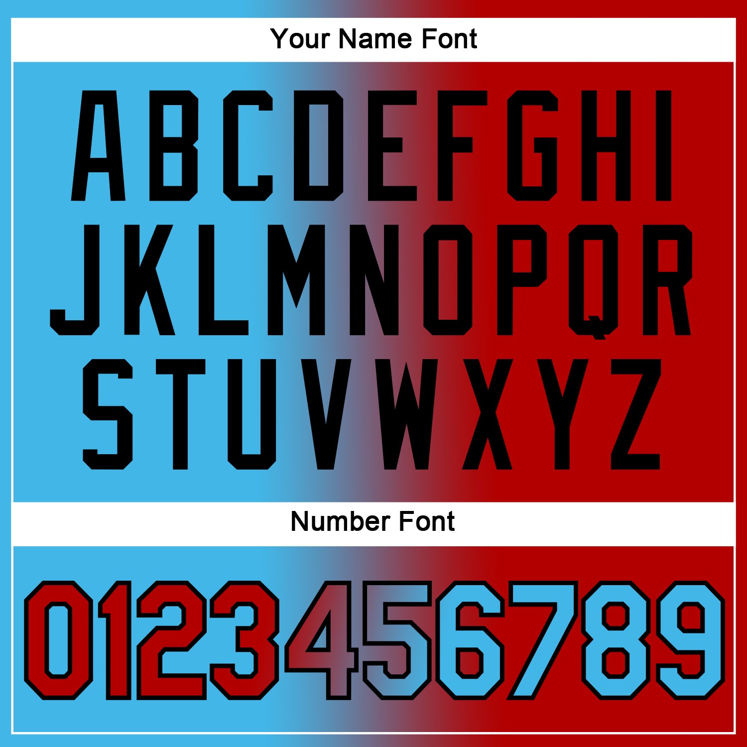 Custom Sky Blue Red-Black Gradient Fashion Performance T-Shirt