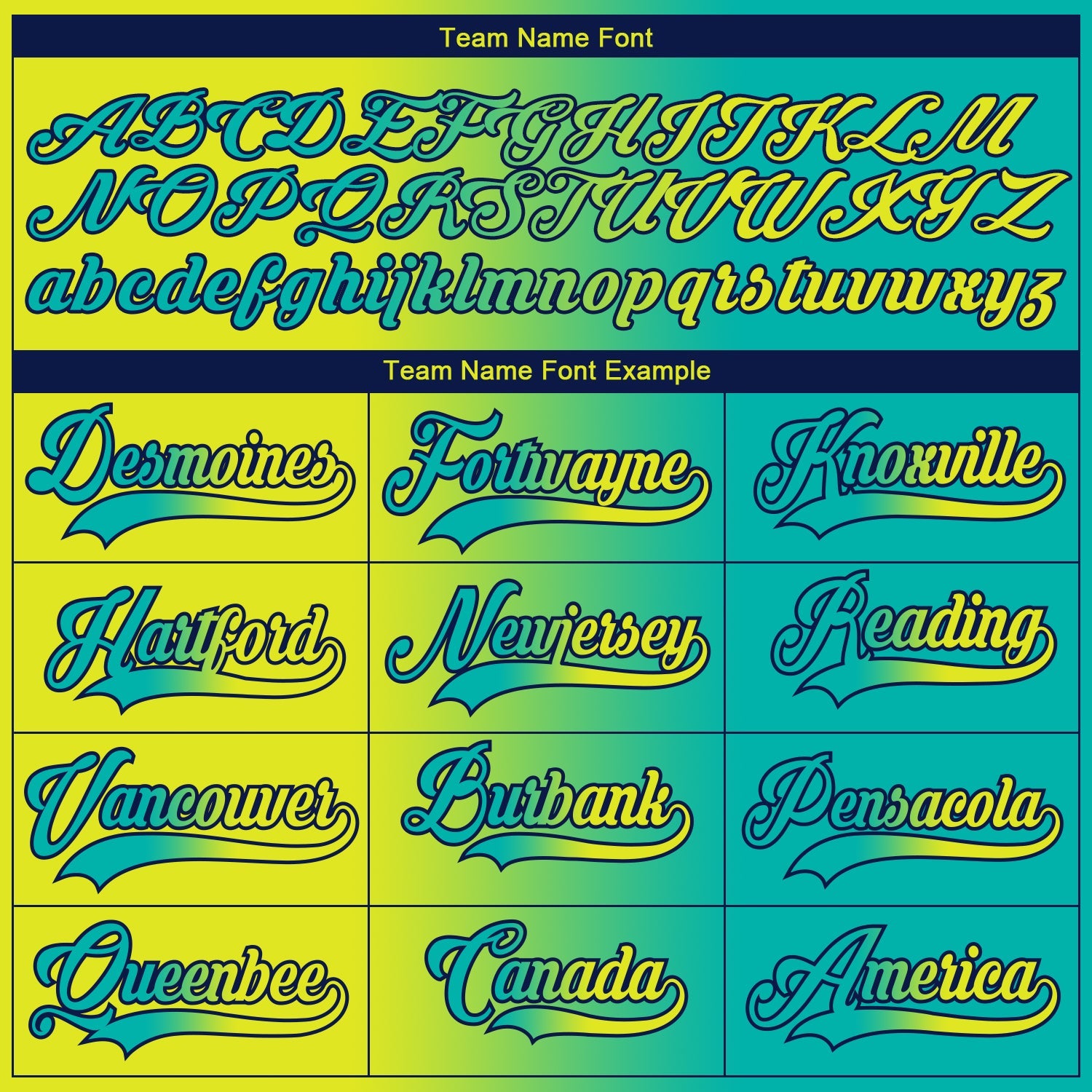 Custom Aqua Neon Yellow-Navy Gradient Fashion Hockey Lace Neck Jersey