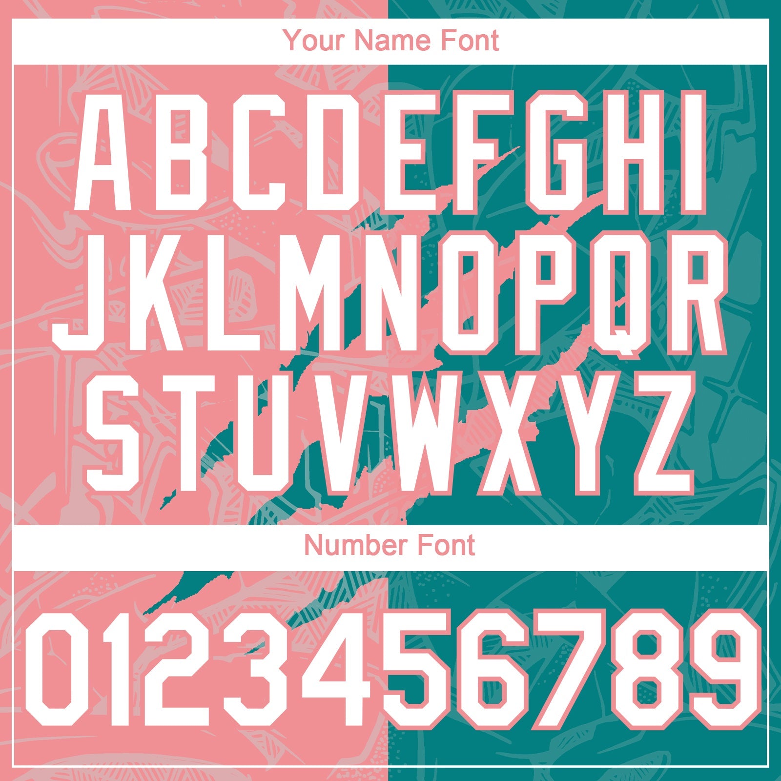 Custom Graffiti Pattern White Teal-Medium Pink 3D Scratch Authentic Baseball Jersey