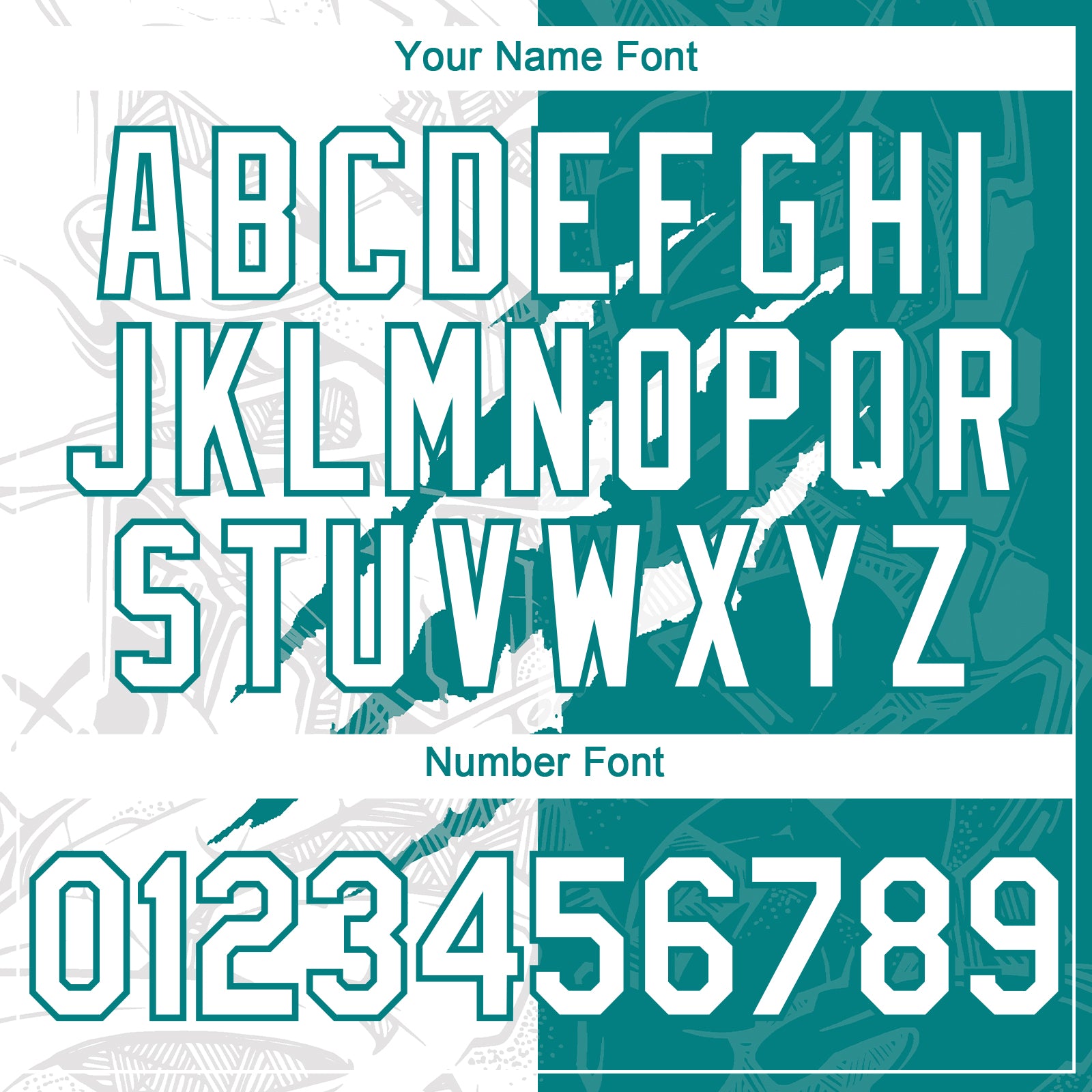 Custom Graffiti Pattern White-Teal 3D Scratch Authentic Baseball Jersey