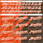 Custom Graffiti Pattern White Brown-Orange 3D Scratch Authentic Baseball Jersey