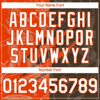 Custom Graffiti Pattern White Brown-Orange 3D Scratch Authentic Baseball Jersey