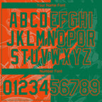 Custom Graffiti Pattern Kelly Green-Orange 3D Scratch Authentic Baseball Jersey