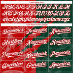 Custom Graffiti Pattern White Green-Red 3D Scratch Authentic Baseball Jersey