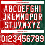 Custom Graffiti Pattern White Green-Red 3D Scratch Authentic Baseball Jersey