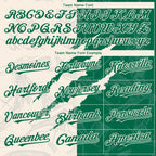 Custom Graffiti Pattern Kelly Green-Cream 3D Scratch Authentic Baseball Jersey