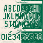 Custom Graffiti Pattern Kelly Green-Cream 3D Scratch Authentic Baseball Jersey