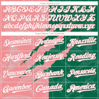 Custom Graffiti Pattern White Kelly Green-Medium Pink 3D Scratch Authentic Baseball Jersey