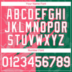 Custom Graffiti Pattern White Kelly Green-Neon Pink 3D Scratch Authentic Baseball Jersey