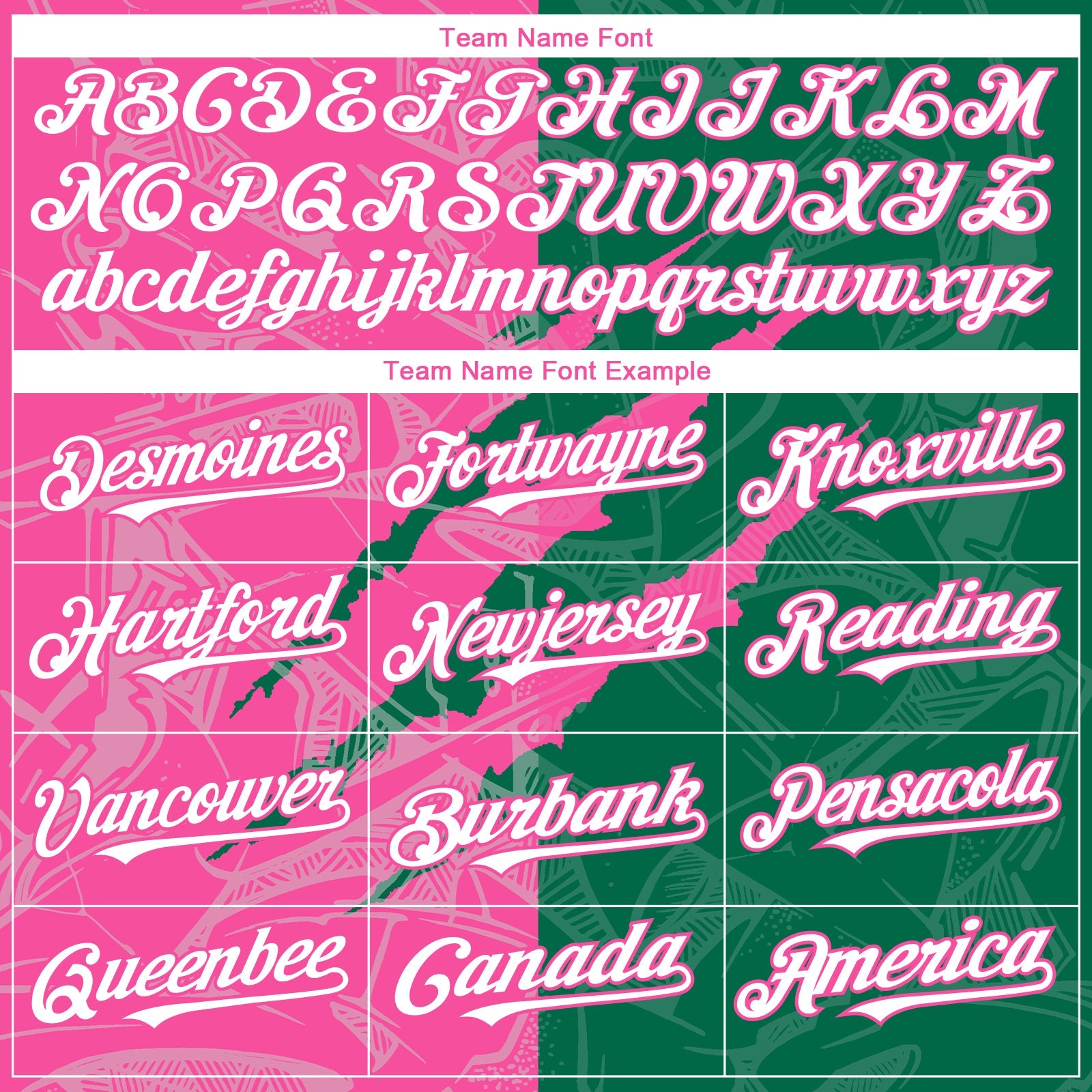 Custom Graffiti Pattern White Kelly Green-Pink 3D Scratch Authentic Baseball Jersey