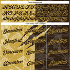 Custom Graffiti Pattern Brown-Old Gold Scratch 3D Performance T-Shirt