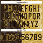 Custom Graffiti Pattern Brown-Old Gold Scratch 3D Performance T-Shirt