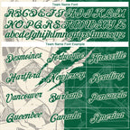 Custom Graffiti Pattern Kelly Green-Cream Scratch 3D Performance T-Shirt