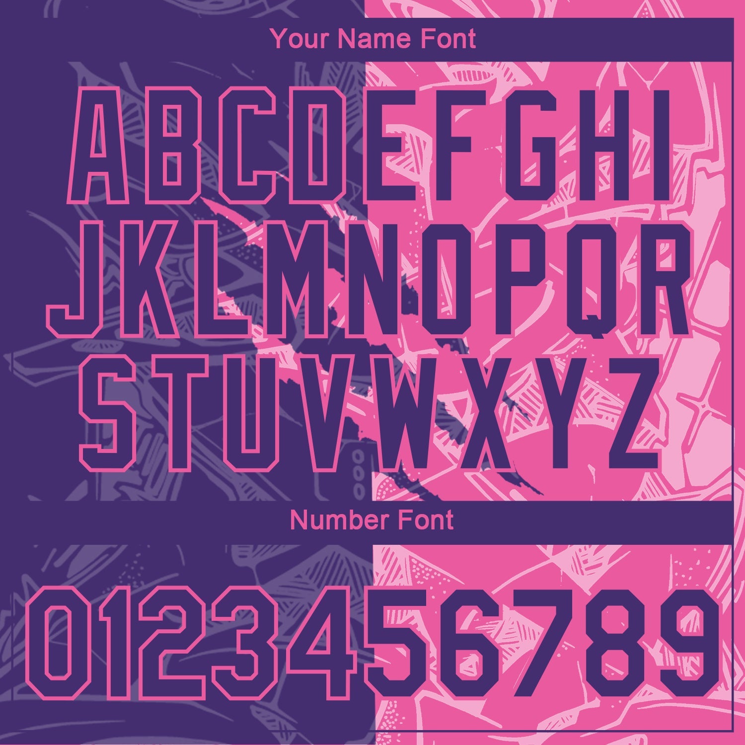 Custom Graffiti Pattern Purple-Pink Scratch 3D Performance T-Shirt