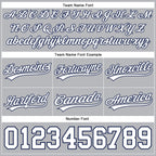 Custom Gray White-Navy Authentic Basketball Shorts