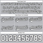 Custom Gray White-Black Authentic Basketball Shorts