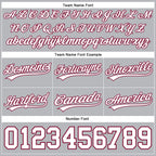 Custom Gray White-Maroon Authentic Basketball Shorts