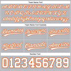 Custom Gray White-Orange Authentic Basketball Shorts