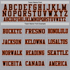 Custom Gray Black-Orange Mesh Authentic Throwback Football Jersey