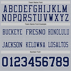 Custom Gray Navy-White Authentic Football Jersey