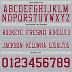 Custom Gray Crimson-White Authentic Football Jersey