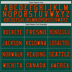 Custom Green Orange-Black Mesh Authentic Throwback Football Jersey