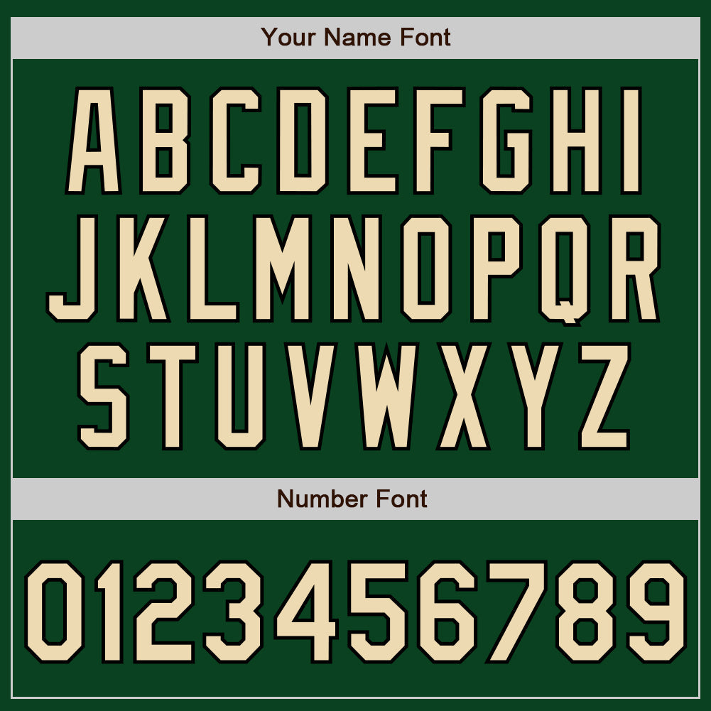 Custom Green Cream-Black Authentic Baseball Jersey