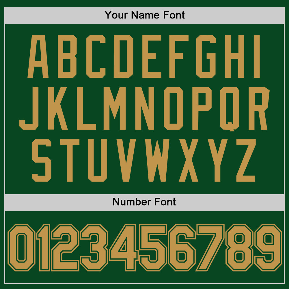 Custom Green Old Gold Authentic Throwback Basketball Jersey