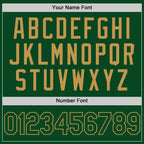 Custom Green Old Gold Authentic Throwback Basketball Jersey