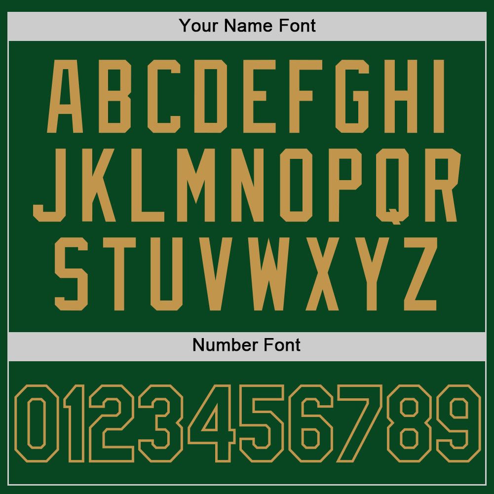 Custom Green Old Gold Authentic Throwback Basketball Jersey