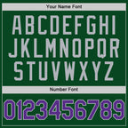 Custom Green Purple-Gray Authentic Throwback Basketball Jersey