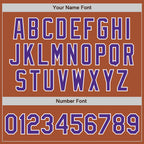 Custom Texas Orange Purple-White Bomber Full-Snap Varsity Letterman Jacket