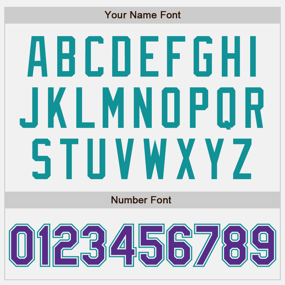 Custom White Purple-Teal Bomber Full-Snap Varsity Letterman Jacket