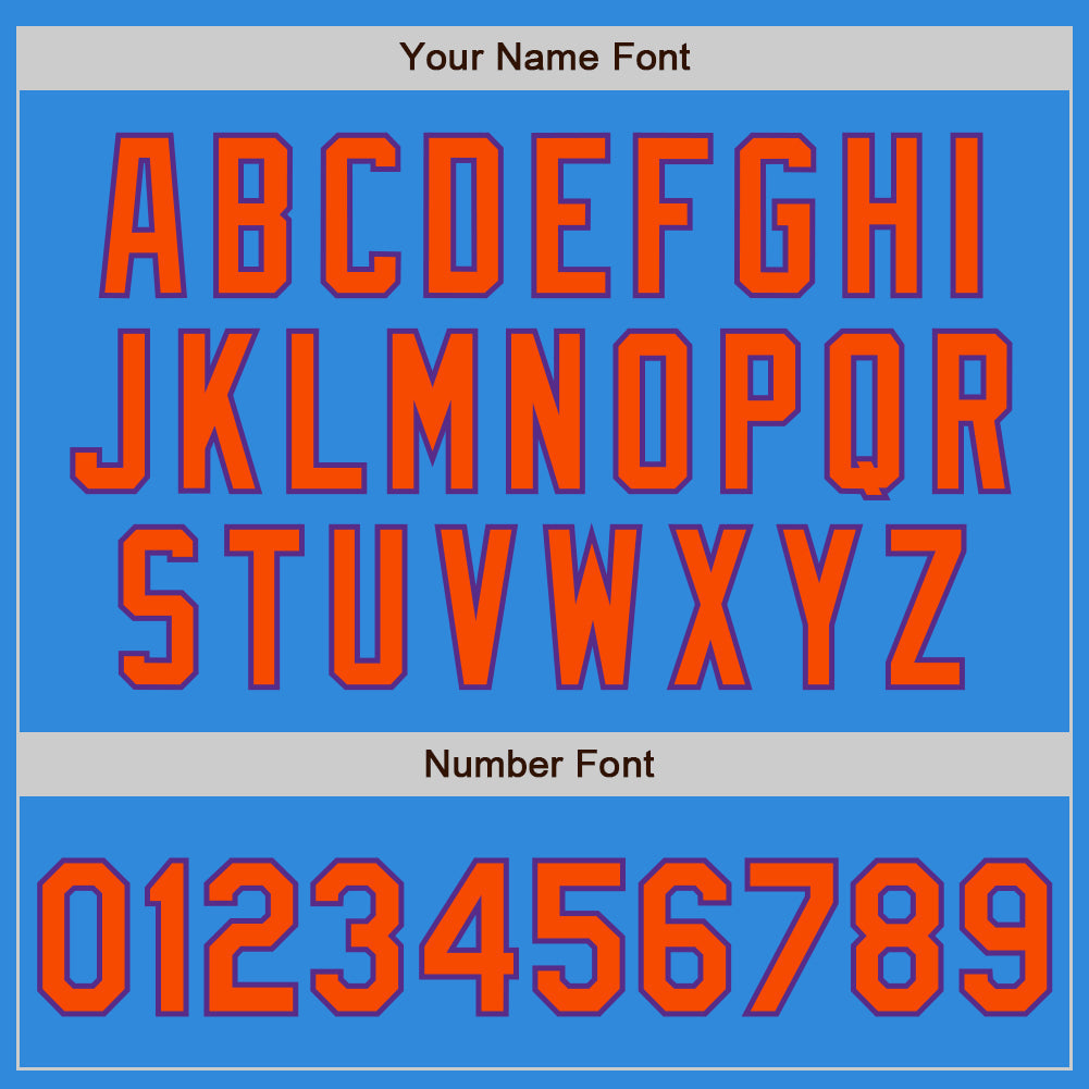 Custom Powder Blue Orange-Purple Bomber Full-Snap Varsity Letterman Two Tone Jacket