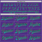 Custom Purple Aqua Black-Pink Bomber Full-Snap Varsity Letterman Two Tone Jacket