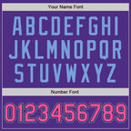 Custom Purple Pink Light Blue-Black Bomber Full-Snap Varsity Letterman Two Tone Jacket