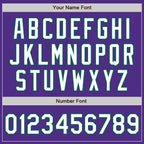 Custom Purple White-Kelly Green Bomber Full-Snap Varsity Letterman Two Tone Jacket