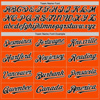 Custom Orange Black-White Bomber Full-Snap Varsity Letterman Hoodie Jacket