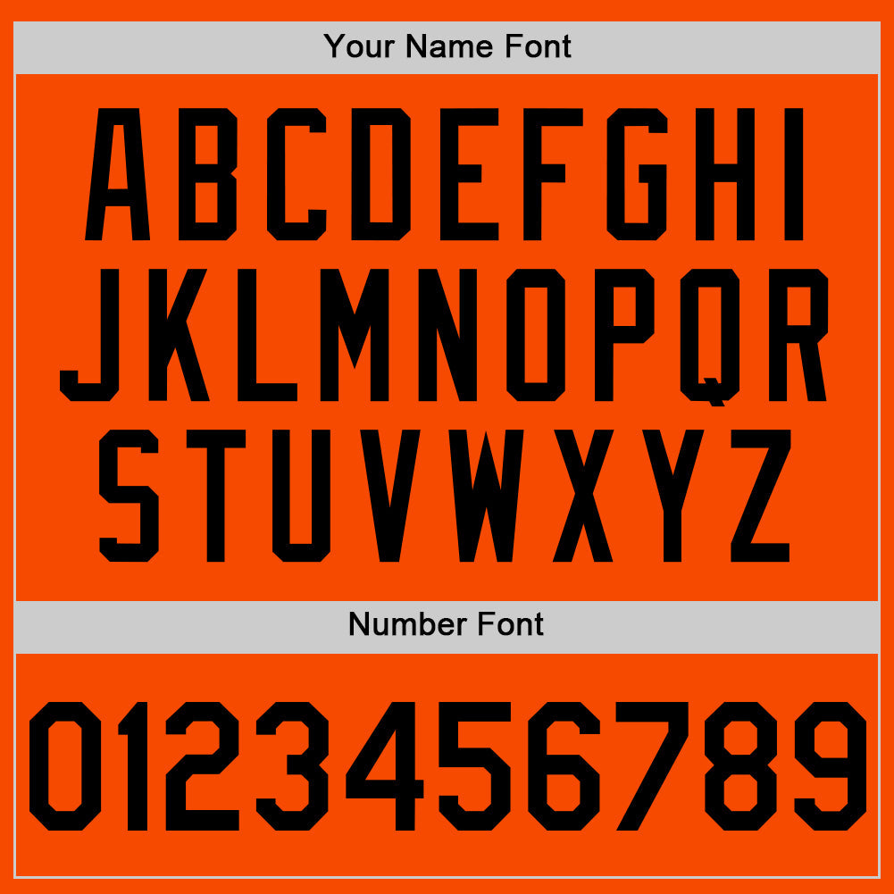 Custom Orange Black Bomber Full-Snap Varsity Letterman Hoodie Jacket