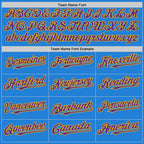 Custom Powder Blue Purple-Gold Bomber Full-Snap Varsity Letterman Two Tone Hoodie Jacket