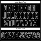 Custom Black White Christmas 3D Bomber Full-Snap Varsity Letterman Jacket