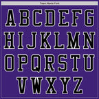 Custom Purple Black-White Bomber Varsity Letterman Zipper Jacket