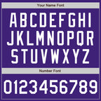 Custom Purple White Bomber Varsity Letterman Zipper Jacket