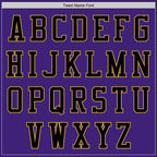 Custom Purple Black-Old Gold Bomber Varsity Letterman Two Tone Zipper Jacket