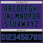 Custom Purple Black-Teal Bomber Varsity Letterman Two Tone Zipper Jacket