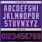 Custom Purple Light Blue Pink-Black Bomber Varsity Letterman Two Tone Zipper Jacket